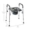 Flash Furniture Hercules Gray Shower Commode Chair with Safety Rail, Height Adjustable Frame, Padded Seat & Armrests DC-HY6458L-GRY-GG - alternate 7